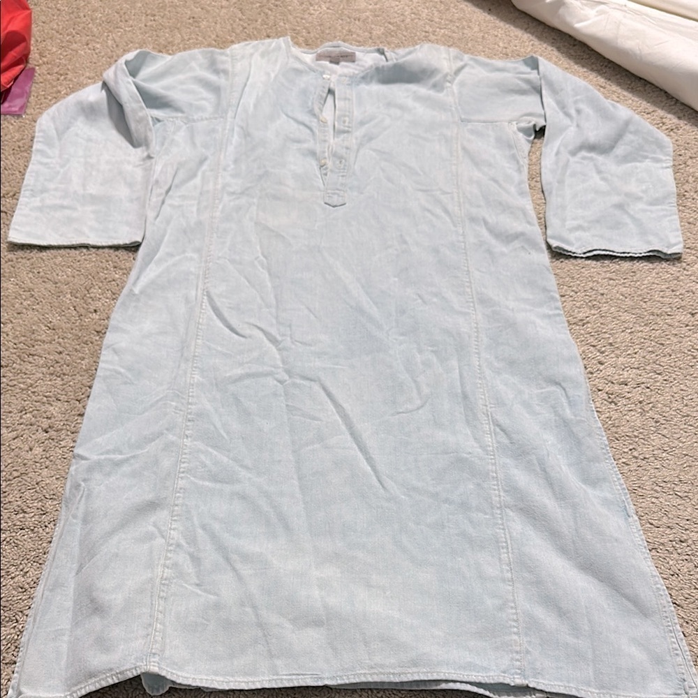 Citizens of Humanity Tunic Dress Womens XS Blue Light Wash Long Sleeve Shirt